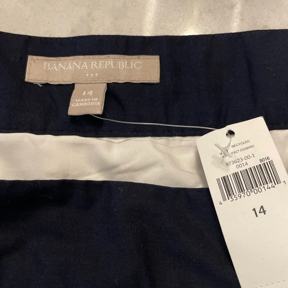 Banana Republic navy and white skirt size 14 NWT - Picture 6 of 8